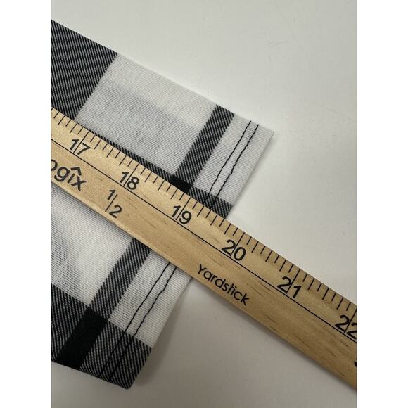 French Laundry Womens Shirt Size XL Black White Plaid Long Sleeve Button Up - Picture 10 of 12